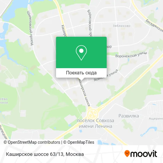 Карта Каширское шоссе 63/13
