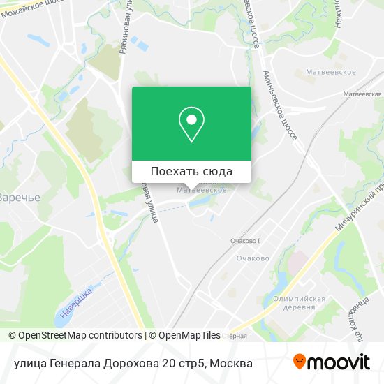 Карта улица Генерала Дорохова 20 стр5