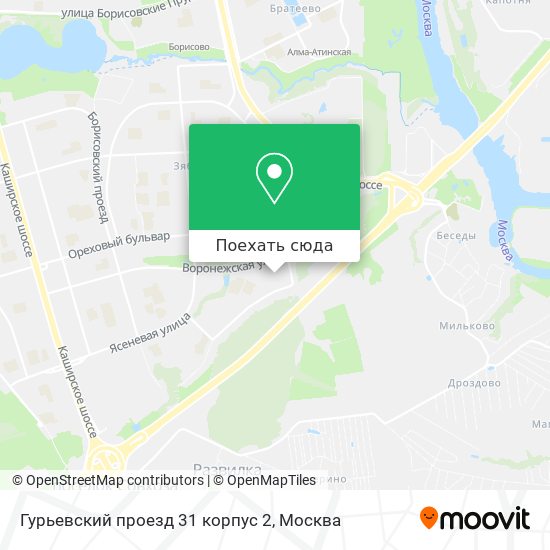 Карта Гурьевский проезд 31 корпус 2