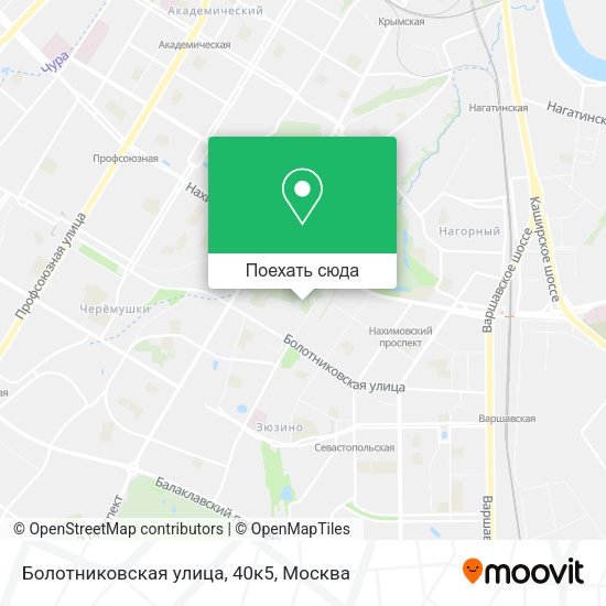 Карта Болотниковская улица, 40к5