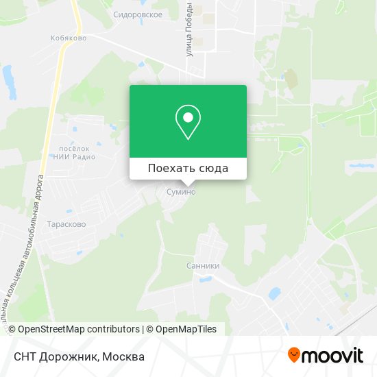 Карта СНТ Дорожник