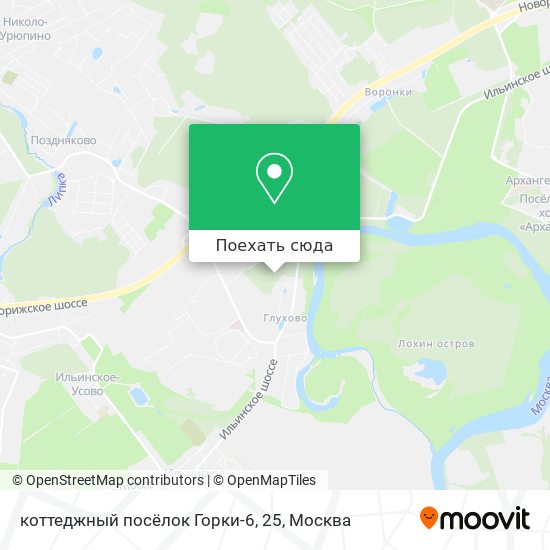 Карта коттеджный посёлок Горки-6, 25