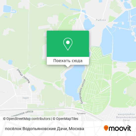 Карта посёлок Водопьяновские Дачи
