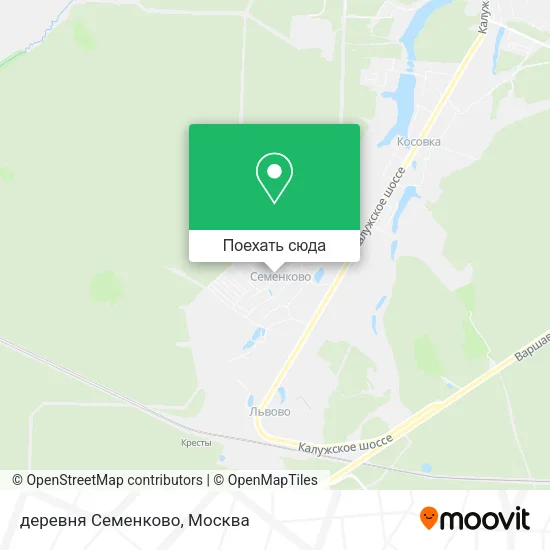 Карта деревня Семенково