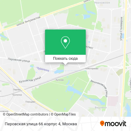 Карта Перовская улица 66 корпус 4
