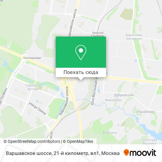 Карта Варшавское шоссе, 21-й километр, вл1