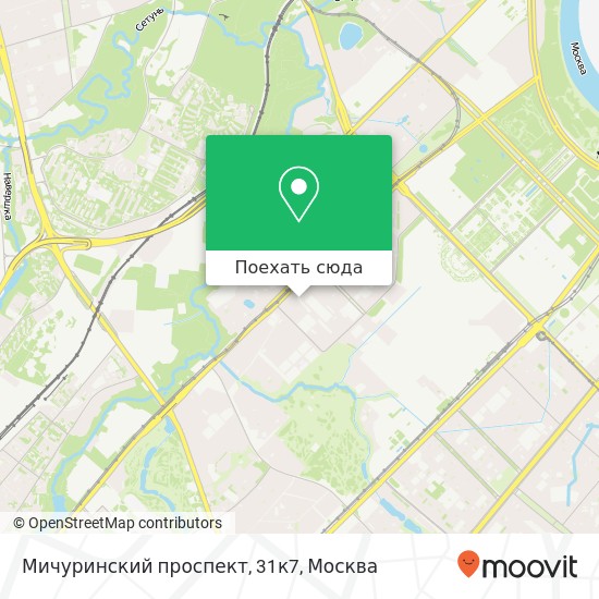 Карта Мичуринский проспект, 31к7