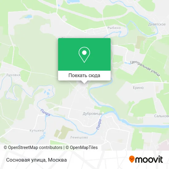 Карта Сосновая улица