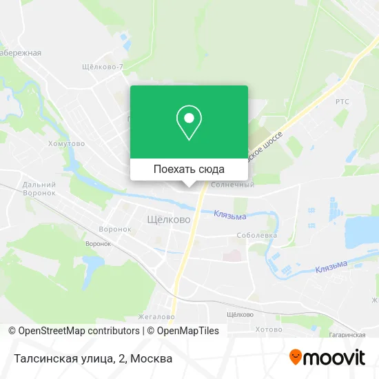 Карта Талсинская улица, 2