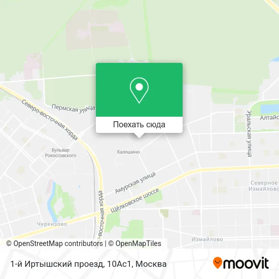 Карта 1-й Иртышский проезд, 10Ас1
