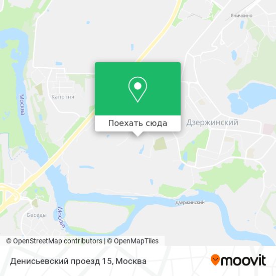 Карта Денисьевский проезд 15