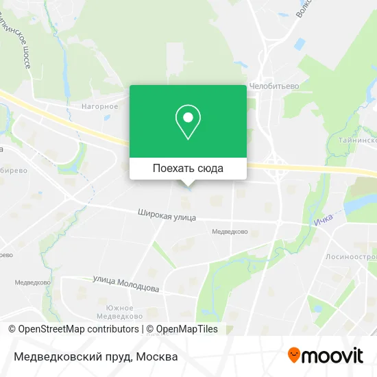 Карта Медведковский пруд