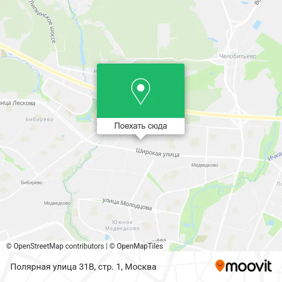 Карта Полярная улица 31В, стр. 1