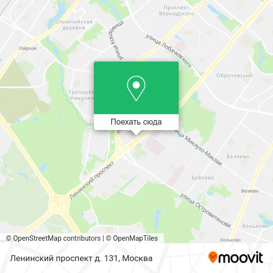 Карта Ленинский проспект д. 131