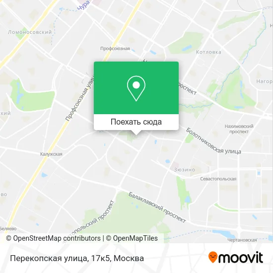 Карта Перекопская улица, 17к5