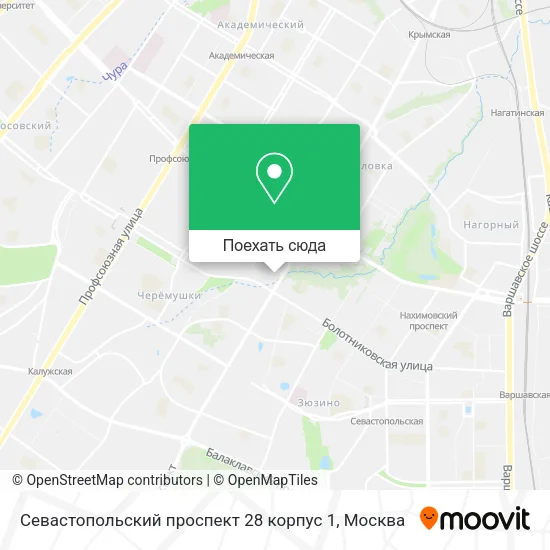 Карта Севастопольский проспект 28 корпус 1
