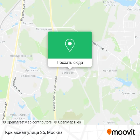 Карта Крымская улица 25