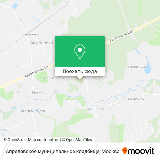 Карта Апрелевское муниципальное кладбище