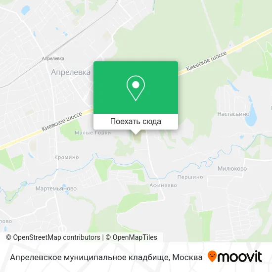 Карта Апрелевское муниципальное кладбище