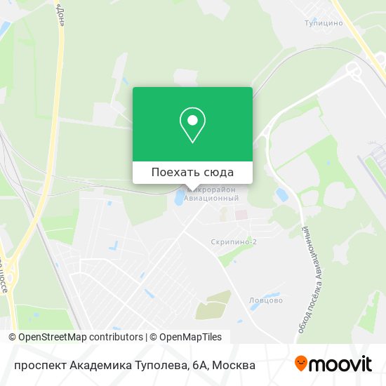 Карта проспект Академика Туполева, 6А