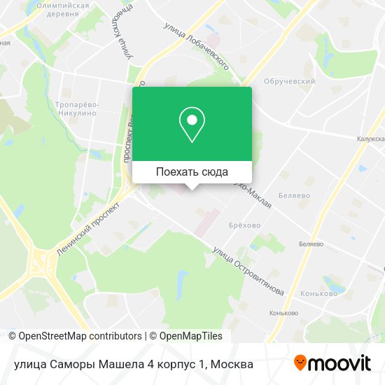 Карта улица Саморы Машела 4 корпус 1
