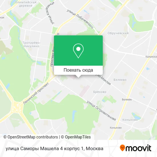 Карта улица Саморы Машела 4 корпус 1