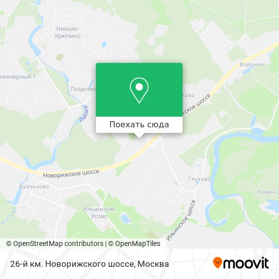 Карта 26-й км. Новорижского шоссе