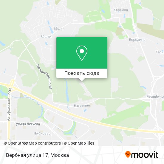 Карта Вербная улица 17