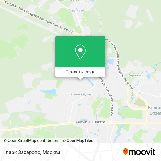 Карта парк Захарово