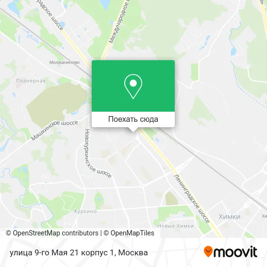 Карта улица 9-го Мая 21 корпус 1