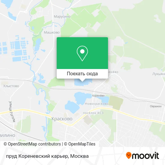 Карта пруд Кореневский карьер