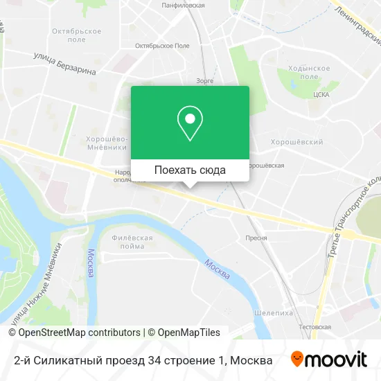 Карта 2-й Силикатный проезд 34 строение 1