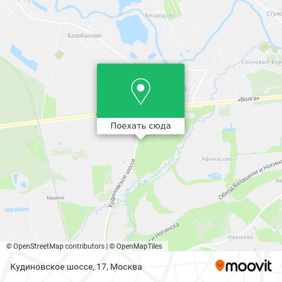 Карта Кудиновское шоссе, 17