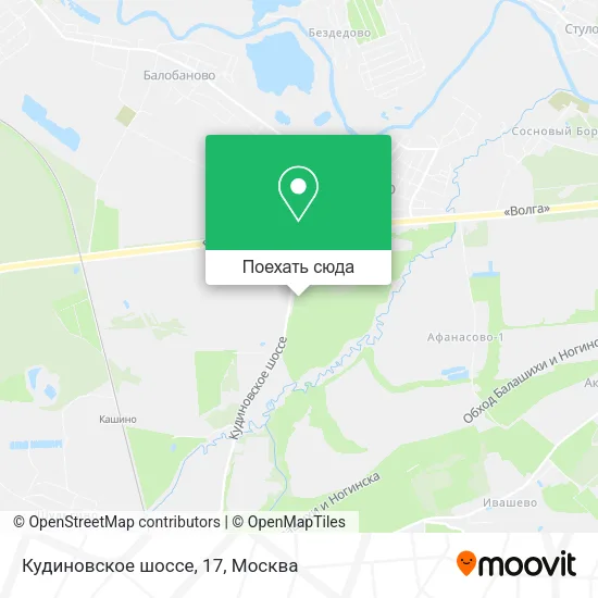 Карта Кудиновское шоссе, 17