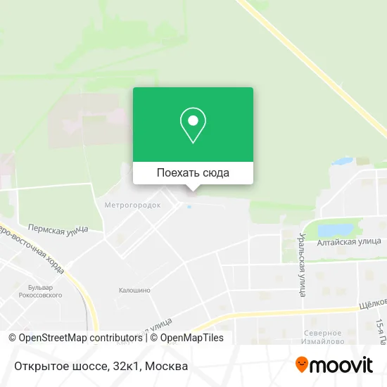 Карта Открытое шоссе, 32к1