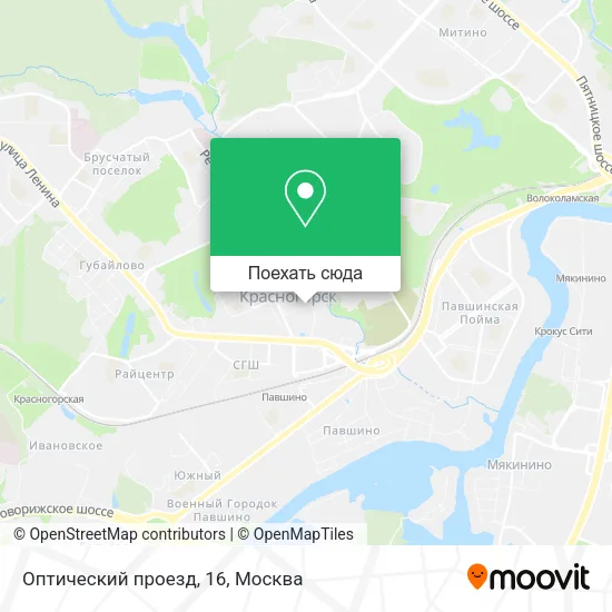 Карта Оптический проезд, 16