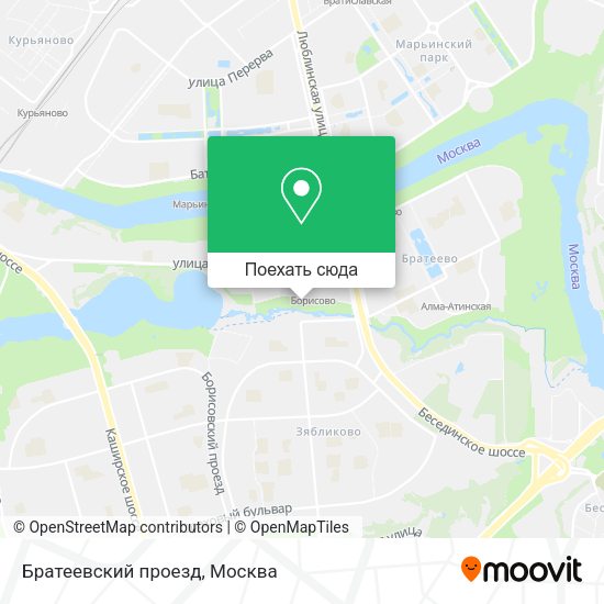 Карта Братеевский проезд