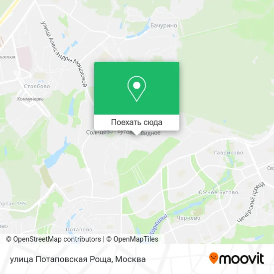 Карта улица Потаповская Роща