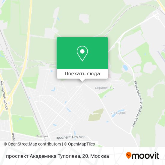 Карта проспект Академика Туполева, 20