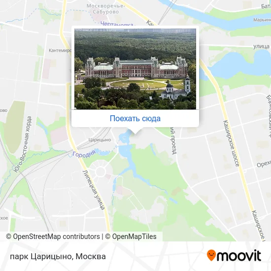 Карта парк Царицыно