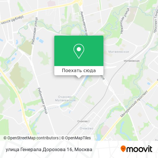 Карта улица Генерала Дорохова 16