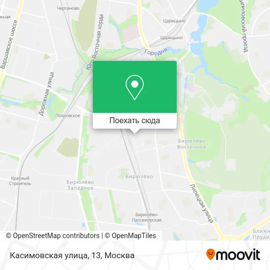 Карта Касимовская улица, 13