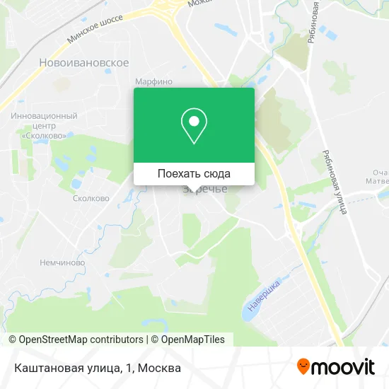 Карта Каштановая улица, 1
