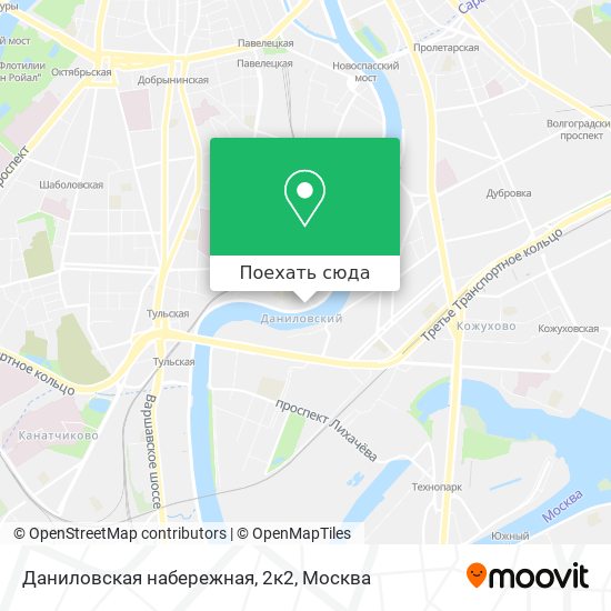 Даниловская набережная москва карта