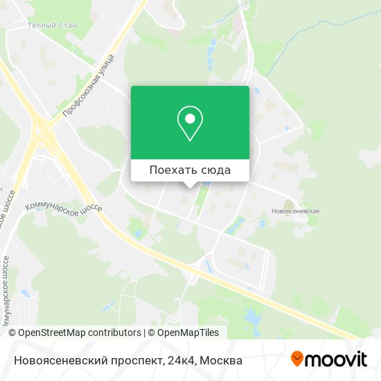 Карта Новоясеневский проспект, 24к4