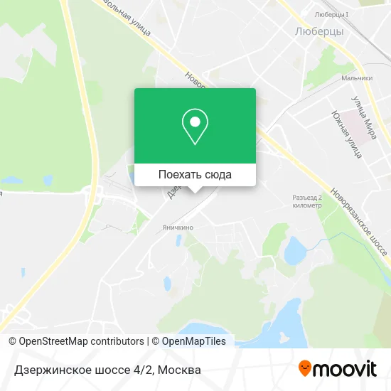 Карта Дзержинское шоссе 4/2