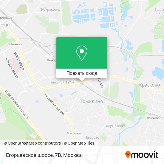 Карта Егорьевское шоссе, 7В