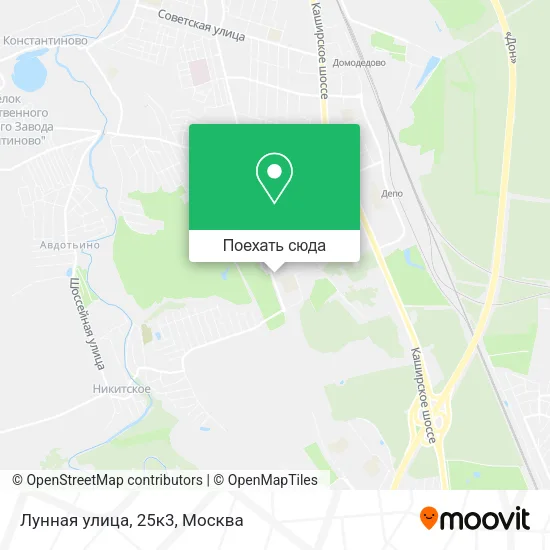 Карта Лунная улица, 25к3