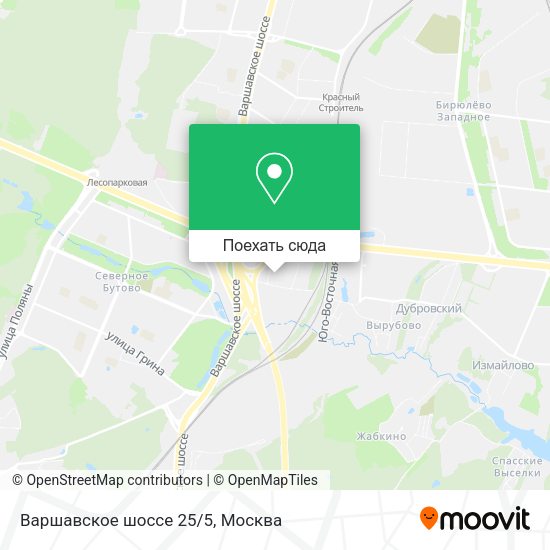 Карта Варшавское шоссе 25/5
