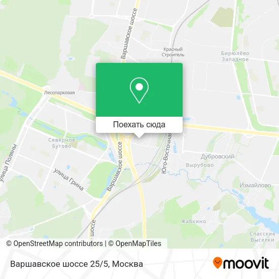 Карта Варшавское шоссе 25/5